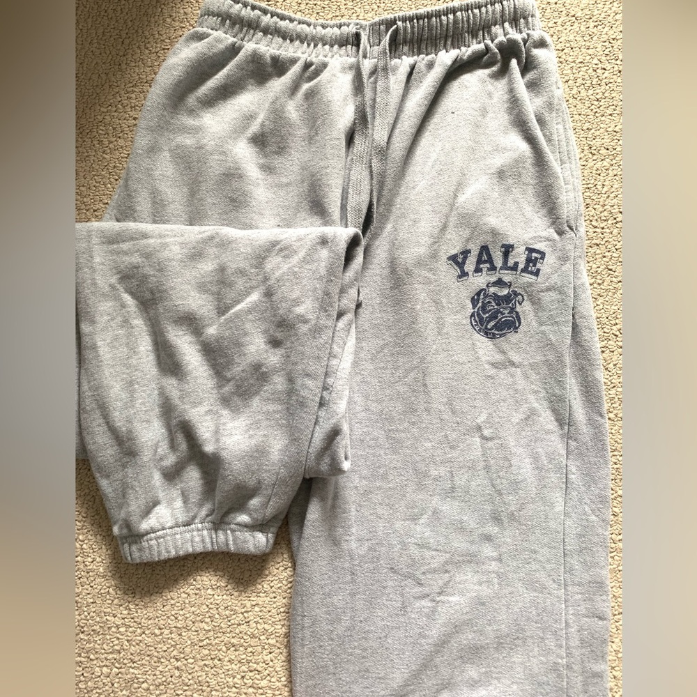 Yale University Bulldog Logo Gray Sweatpants